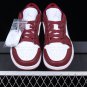 Jordan 1 Low Bordeaux White Grey