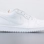 Jordan 1 Low Triple White Tumbled Leather