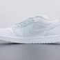 Jordan 1 Low Triple White Tumbled Leather