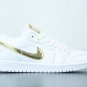 Jordan 1 Low White Metallic Gold