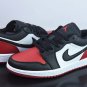 Jordan 1 Low White With Black & Red