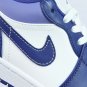 Jordan 1 Low White With Navy Blue & Purple