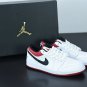 Jordan 1 Low White University Red Black
