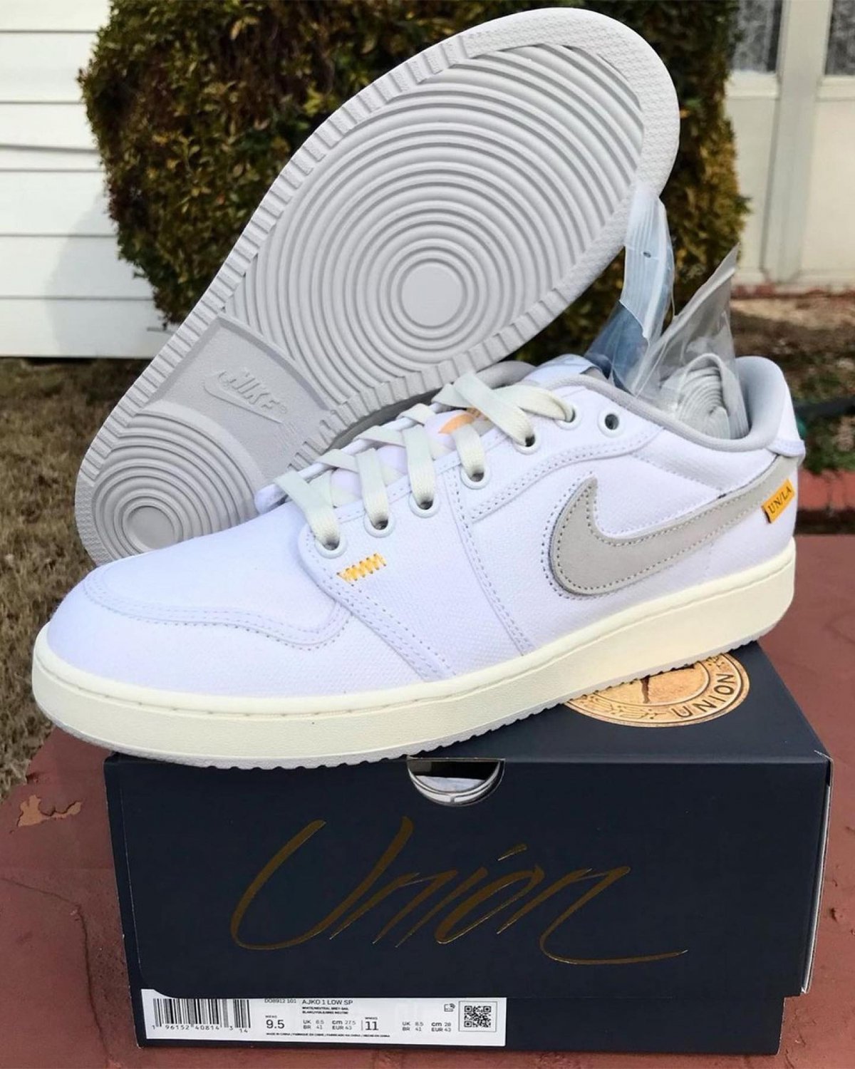 Jordan 1 Low X Union LA White Neutral Grey