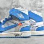 Men's Air Jordan 1 Retro High Off-White University Blue UNC Sneakers