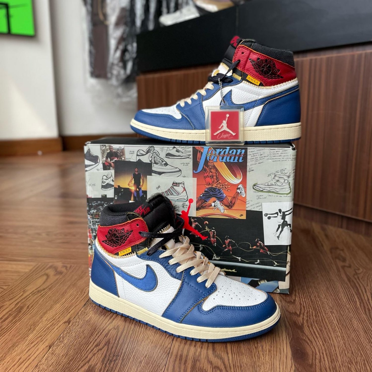Nike air Jordan 1 High OG Union LA Blue Toe