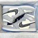 Nike Air Jordan 1 High x Dior White Grey