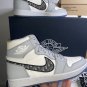 Nike Air Jordan 1 High x Dior White Grey