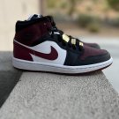 Nike Air Jordan 1 Mid Beetroot Burgundy Fearless Gold Pendants