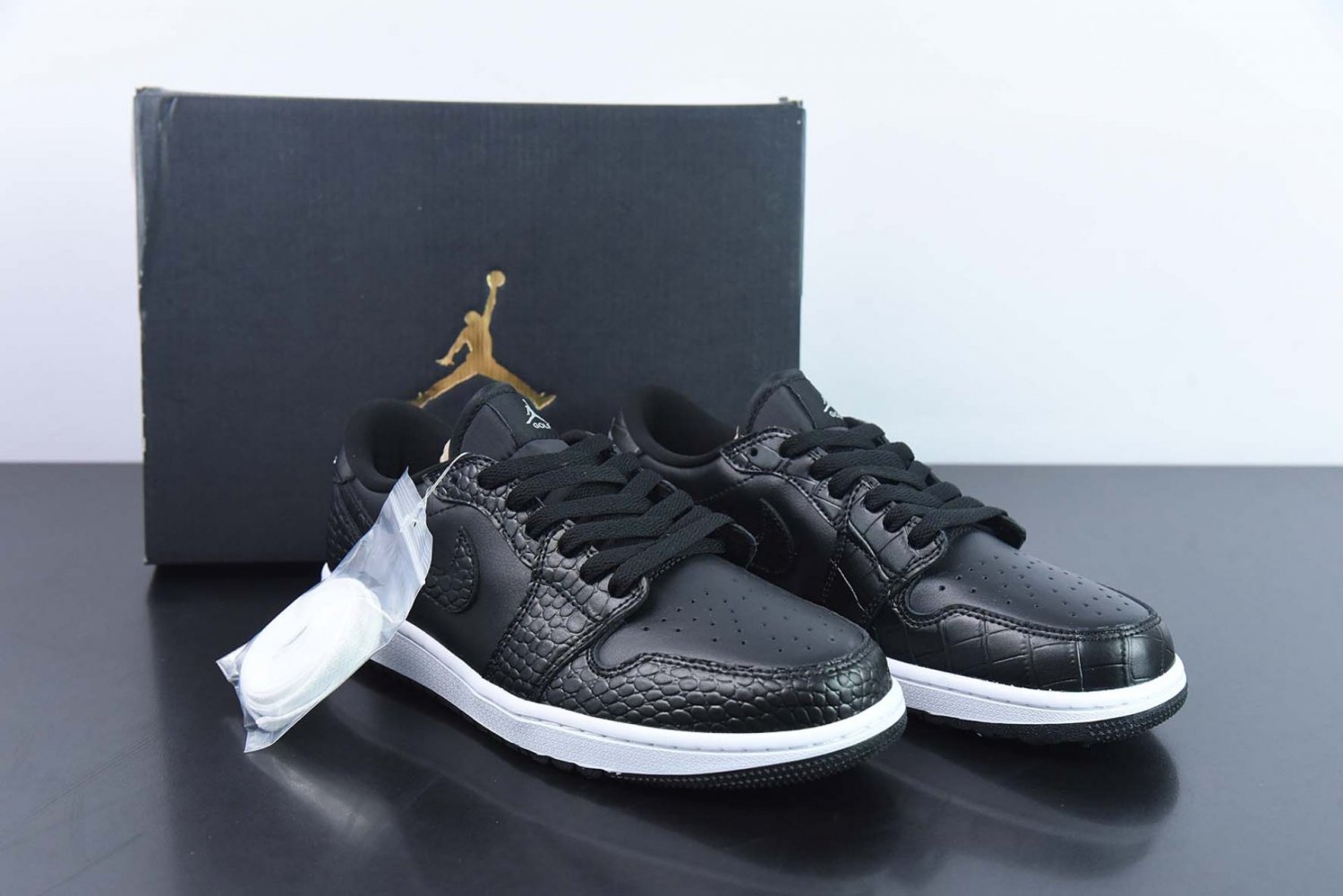 Nike Air Jordan 1 Retro Low Golf Black Croc