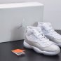 Nike Air Jordan 11 Retro White Metallic Silver Sneakers AR0715-100