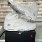 Nike Air Jordan Retro 5 Metallic White