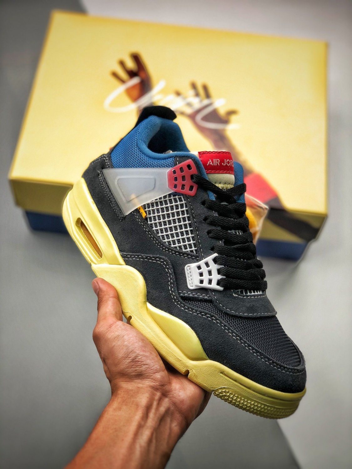 Nike Ari Jordan 4 Retro Union Off Noir