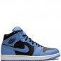 Air Jordan 1 Mid University BlueBlack sneakers
