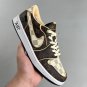 Air Jordan 1 Retro Low Monogram Brown  White Sneakers DM7866-616
