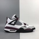 Air Jordan 4 “PSG” WhiteNeutral Grey-Black-Bordeaux