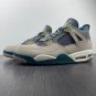 Air Jordan 4 Beige Dark Grey Blue White