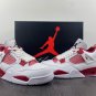 Air Jordan 4 Retro &acirc;��Alternate 89&acirc;�� WhiteBlack-Gym Red