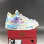 Air Jordan 4 White Multi-Color Denim