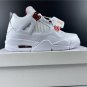 Air Jordan 4 White University Red-Metallic Silver