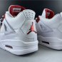 Air Jordan 4 White University Red-Metallic Silver