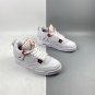 Air Jordan 4 WhiteTeam Orange-Metallic Silver
