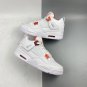 Air Jordan 4 WhiteTeam Orange-Metallic Silver