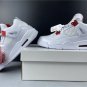 Air Jordan 4 WhiteUniversity Red-Metallic Silver