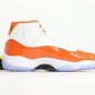 Air Jordan 11 &acirc;��florida Gators&acirc;�� White Orange Sneakers
