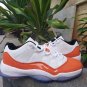 Air Jordan 11 Low White Black Orange Trance