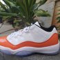 Air Jordan 11 Low White Black Orange Trance