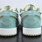 Custom Air Jordan 1 Low Sail White Oil Green
