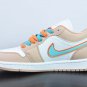 Custom Air Jordan 1 Low Sunset Haze White Bright Citrus