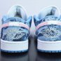 Custom Air Jordan 1 Low Washed Denim White Pink