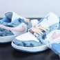Custom Air Jordan 1 Low Washed Denim White Pink