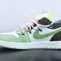 Custom Nikee Air Jordan 1 Low Sail White Oil Green
