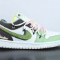 Custom Nikee Air Jordan 1 Low Sail White Oil Green