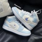 Jordan 1 Mid 'Frozen Glitter Swoosh'
