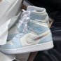 Jordan 1 Mid 'Frozen Glitter Swoosh'
