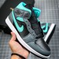 Jordan 1 Mid Grey Aqua Blue