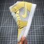 Jordan 1 Mid Mixed Textures Yellow Grey Fog