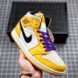 Jordan 1 Mid SE Lakers University Gold