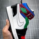Jordan 1 Mid SE WMNS Black White Multi Color Patent