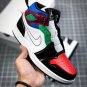 Jordan 1 Mid SE WMNS Black White Multi Color Patent