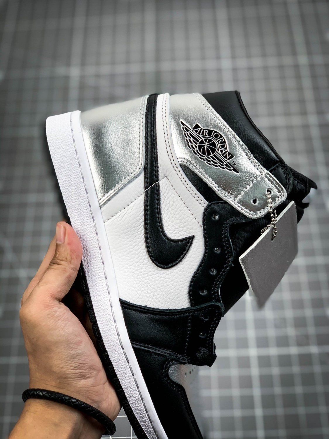 Jordan 1 Retro High OG Silver Toe Bag