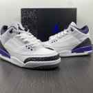 Jordan 3 White  Black Dark Iris - Cement Grey