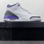 Jordan 3 White  Black Dark Iris - Cement Grey