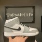 NEW   Jordan 1 Mid 'Light Smoke Grey'