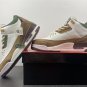 NEW Custom   Jordan 3 White Dark Brown Green