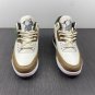 NEW Custom   Jordan 3 White Dark Brown Green